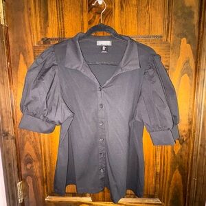Bailey 44 Black Puff Sleeve Blouse
